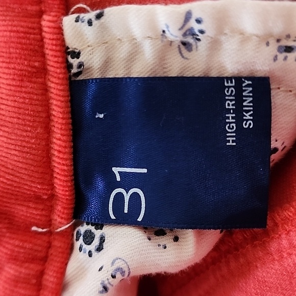 NWT Pilcro Anthropologie High Rise Skinny Red Corduroy Pants Size 31‎ - Picture 13 of 14